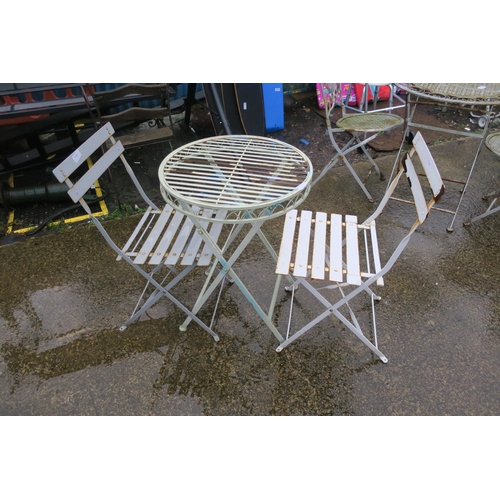 38 - GARDEN PATIO BISTRO TABLE AND CHAIRS SET