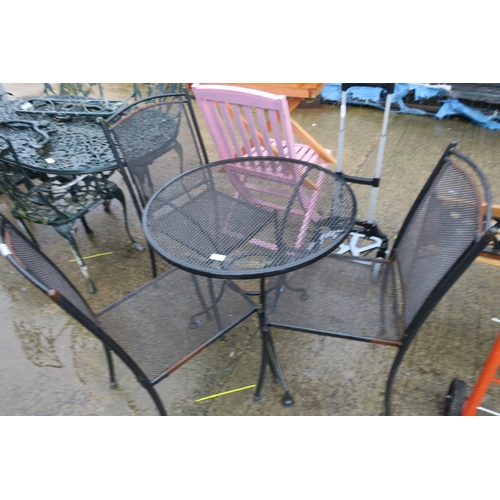 51 - GARDEN PATIO BISTRO TABLE AND CHAIRS SET