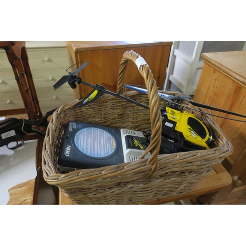 1000 - BASKET WITH NIKKO SKY ACE REMOTE CONTROLLED HELICOPTER