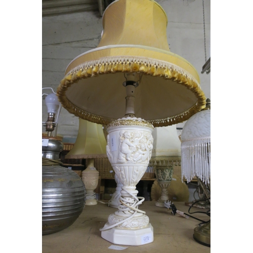 1172 - LARGE PLASTER NEO-CLASSICAL TABLE LAMP