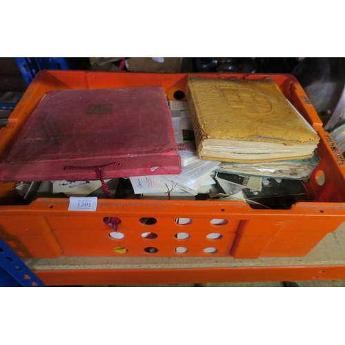 1201 - LARGE CRATE OF EPHEMERA