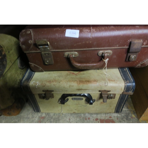 1206 - PAIR OF VINTAGE SUITCASES