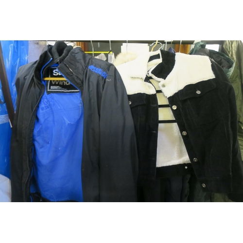 736 - SIZE LARGE SUPER DRY AND SIZE 8 SALT ROCK JACKETS