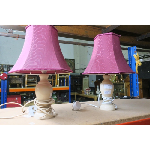 768 - PAIR OF ONYX BASE LAMPS