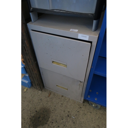 403 - TWO DRAWER METAL FILING CABINET