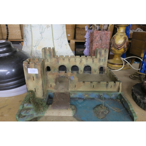 1192 - LOVELY HAND CRAFTED CHILD'S CASTLE PLAY SET