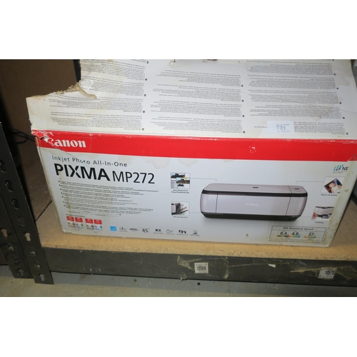 731 - CANON PIXMA MP-272 INKJET PHOTO ALL IN ONE BOXED