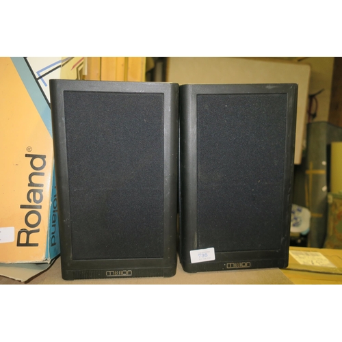 736 - PAIR OF MISSION SPEAKERS