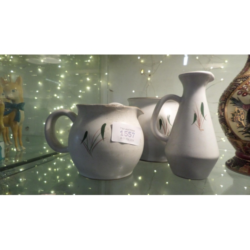 1557 - SET OF THREE DENBY JUGS