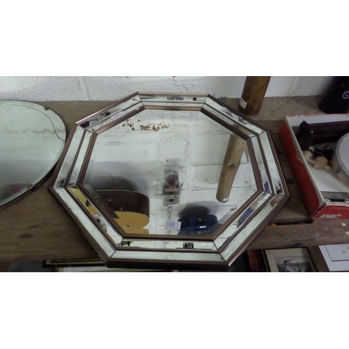 1689 - LARGE OCTAGONAL BEVEL-EDGE MIRROR