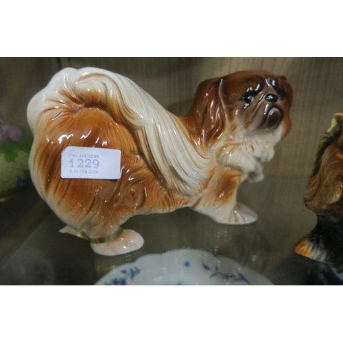 1229 - VINTAGE CERAMIC CHOW CHOW ORNAMENT - POSSIBLE COOPERCRAFT