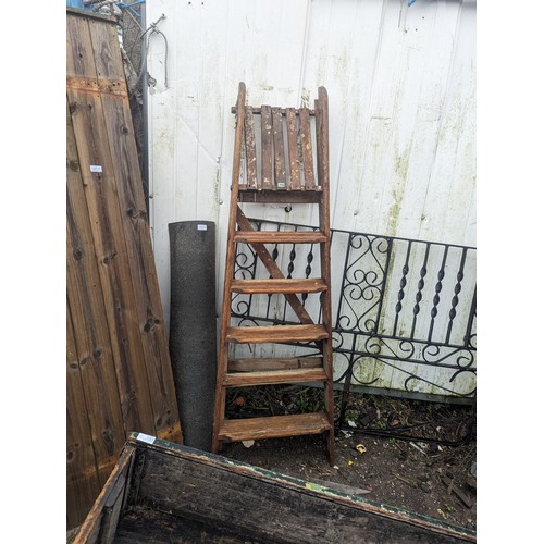 108 - WOODEN STEP LADDER