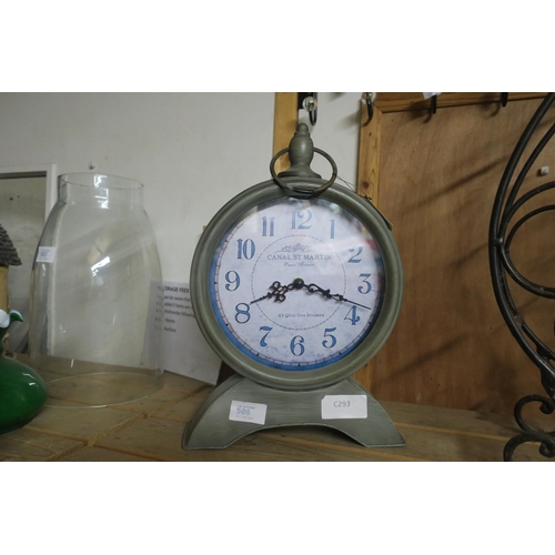 508 - CANAL ST MARTIN MODERN MANTLE CLOCK