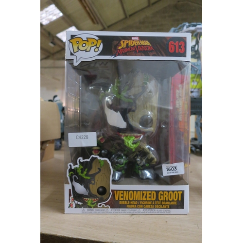 1603 - POP LARGE VENOMIZED  GROOT , BOOBLEHEAD