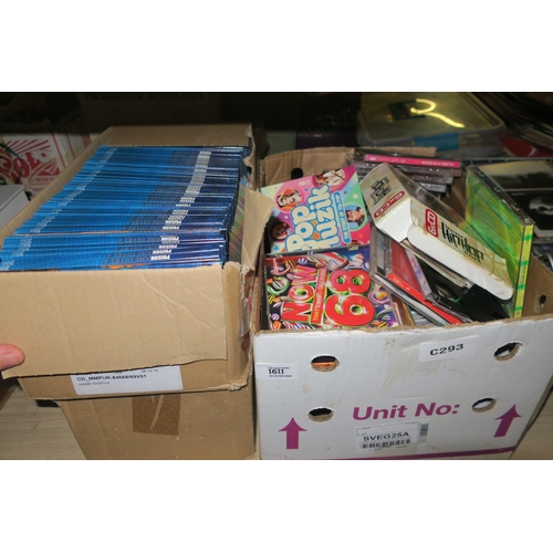 1611 - 3 BOXES OF CDS AND CASES