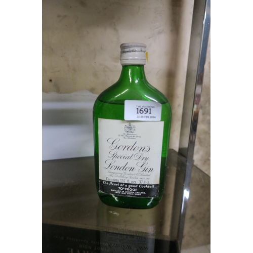 1691 - BOTTLE OF GORDONS GIN  BALO OVER 21S