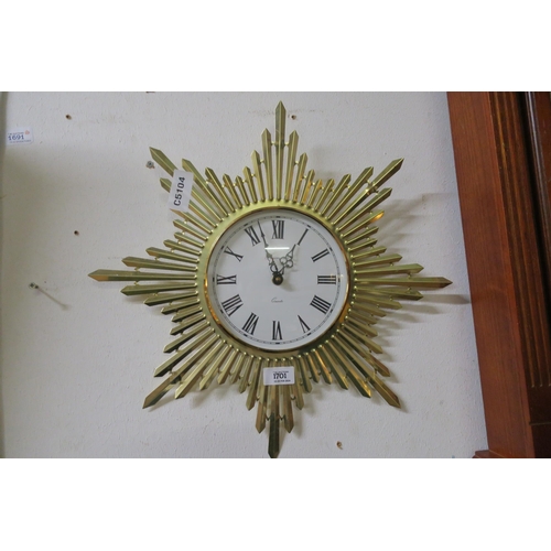 1701 - A STUNNING SUNBURST CLOCK