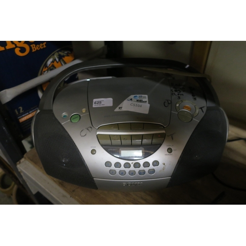 625 - SONY RADIO CD PLAYER WITH WIDE DIRECTIONAL CONVEX SPEAKERS