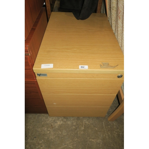 893 - A SMALL UNDER DESK FILING CABINET