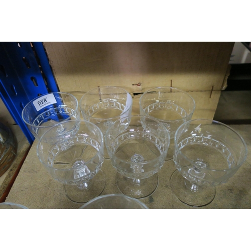 1128 - SET OF 6 TRIFLE GLASSES MADE IN FRANCE