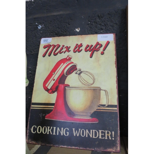 1213 - MIX IT UP VINTAGE STYRE REPRODUCTION SIGN