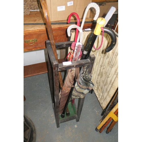 1600 - WALKING STICK FRAME AND CONTENTS