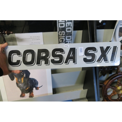 1849 - CORSA SXI NUMBER PLATE