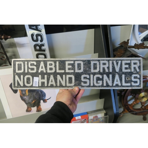 1850 - DISABLED DRIVER NO SIGNALS SIGN