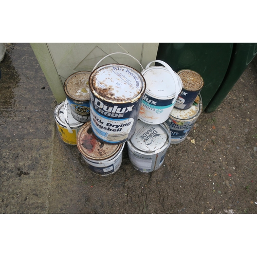 163 - AFEW TINS OF MIXED PAINTS