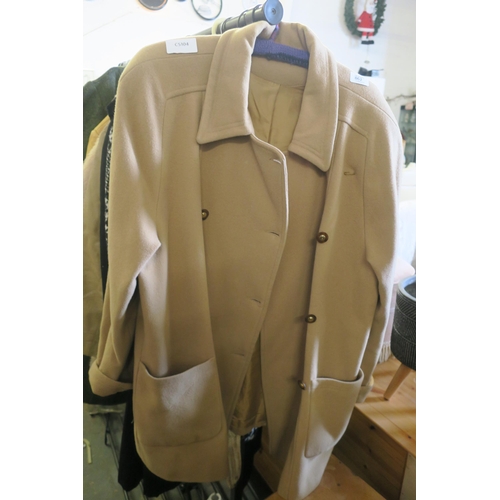 862 - EDINBURGH TAN WOOL COAT SIZE M/L