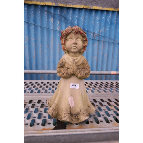 183 - PRAYING GIRL GARDEN ORNAMENT