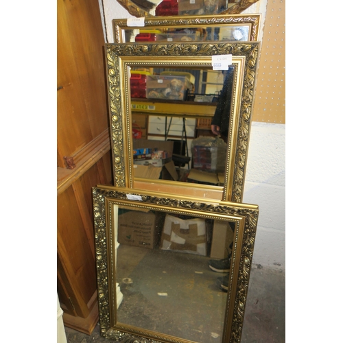 1680 - STACK OF VINTAGE MIRRORS AND FRAMES