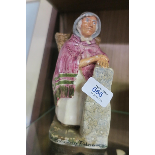 666 - VINTAGE STATUETTE - WESTCOUNTRY FISHERWOMAN