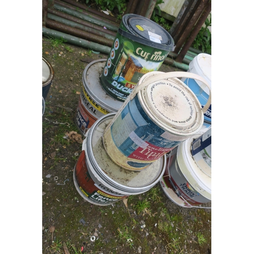 165 - 4 TUBS OF FENCE PAINT