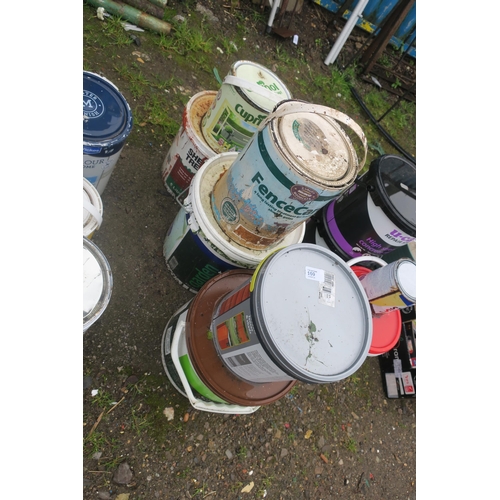 169 - 6 TUBS OF FENCE PAINT