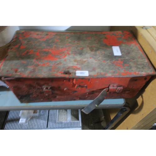 356 - VINTAGE METAL TOOLBOX