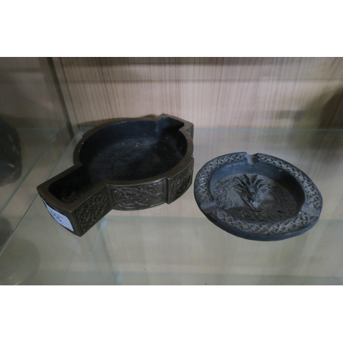 656 - PAST TIMES CELTIC CROSS TRINKET DISH AND DRAGON ASH TRAY