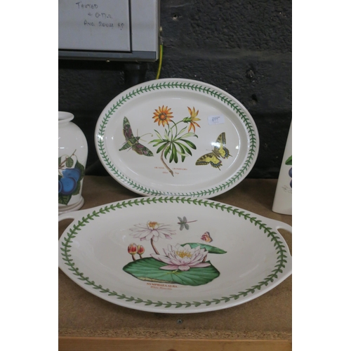 677 - PAIR OF PORTMEIRION BOTANIC GARDEN PLATTERS - AFRICAN DAISY AND WHITE WATERLILY