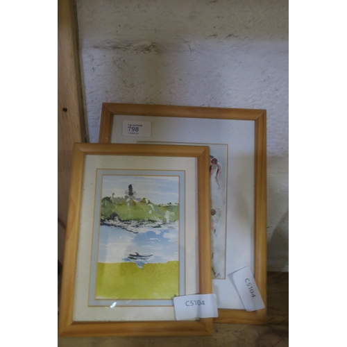 798 - TWO FRAMED ORIGINA JOAN ANDERSON WATERCOLOURS - 