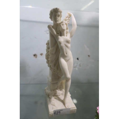 825 - STUNNING MINITURE STATUE OF NUDE LADY , HAND MADE IN ALABASTER