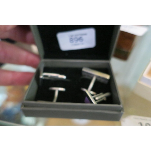 896 - ONE PAIR OF BEN SHERMAN CUFFLINKS AND 1 OTHER PAIR