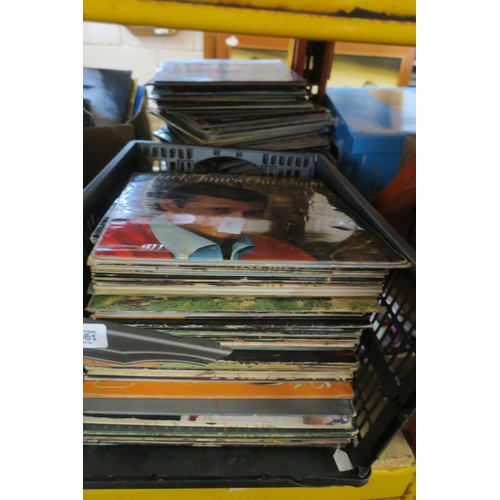 1561 - CRATE FULL OF RECORDS AND SLEEVES