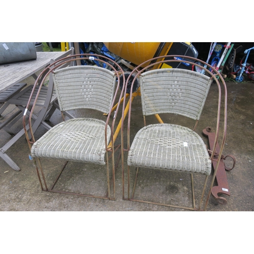 106 - PAIR OF ART DECO SYTLE GARDEN CHAIRS