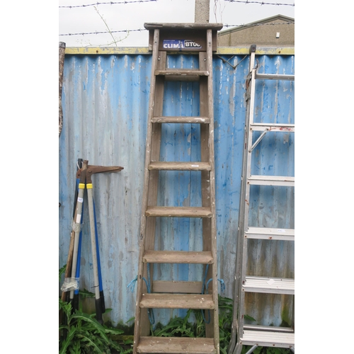 116 - FOLDING WOODEN STEPLADDER