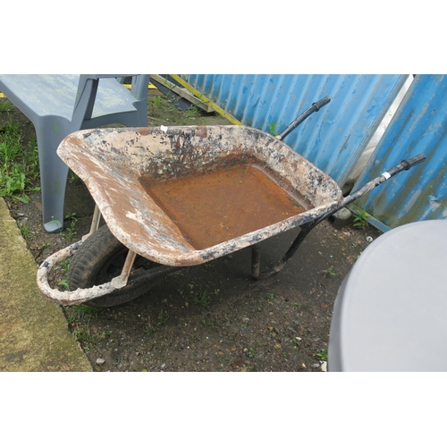 57 - METAL WHEELBARROW