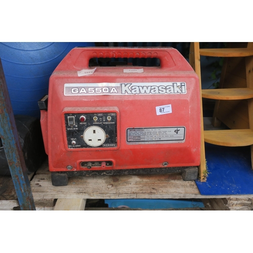 87 - KAWASAKI GA550A PORTABLE GENERATOR