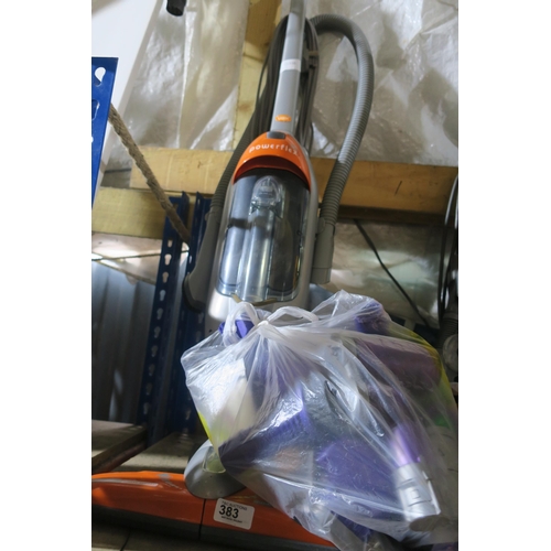 383 - VAX POWERFLEX UPRIGHT VACUUM CLEANER AND ATTACHMENTS