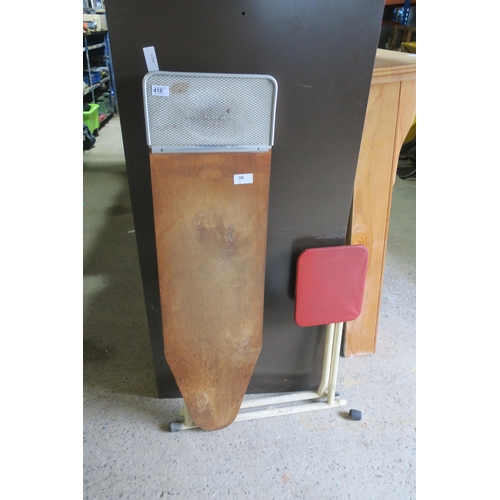 418 - VINTAGE WOODEN IRONING BOARD