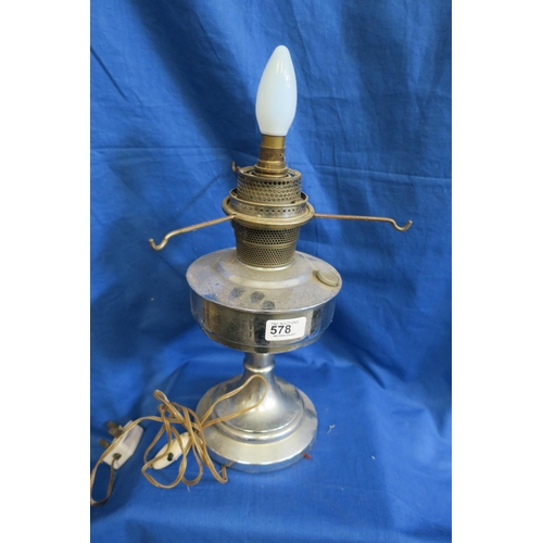 578 - SUPER ALADDIN OIL LAMP CONVERSION TO ELECTRIC
