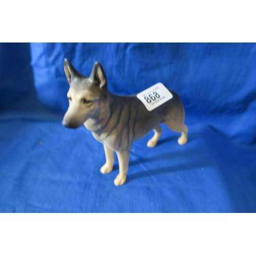 868 - BESWICK GERMAN SHEPHERD MARKED CH ULRICA OF BRITTAS